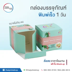 รับพิมพ์กล่องบรรจุภัณฑ์ ไม่มีขั้นต่ำ