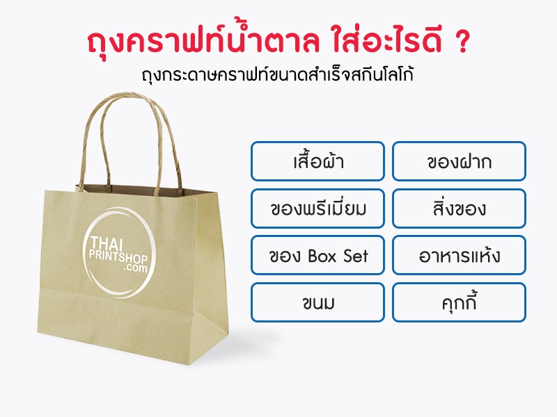 ถุงกระดาษคราฟท์น้ำตาล ใส่อะไรดี ?