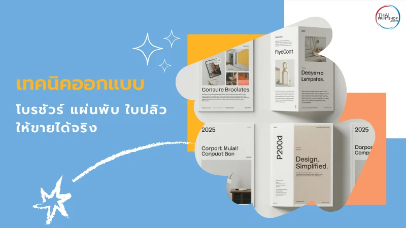 เทคนิคออกแบบโบรชัวร์ แผ่นพับ ใบปลิว ให้ขายได้จริง