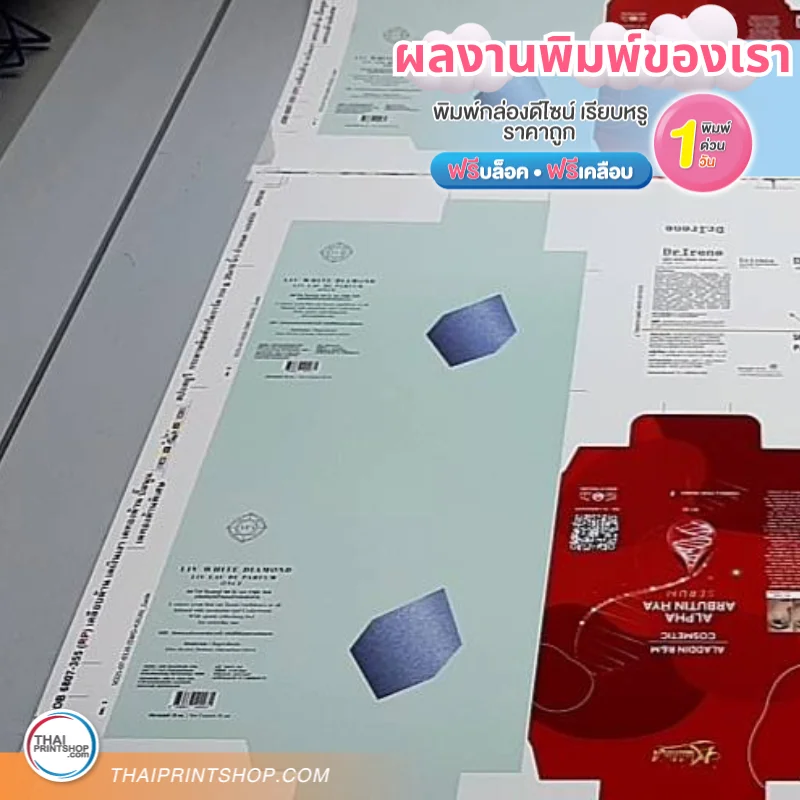 ผลงานการพิมพ์งาน กล่องLiv White Diamond 03